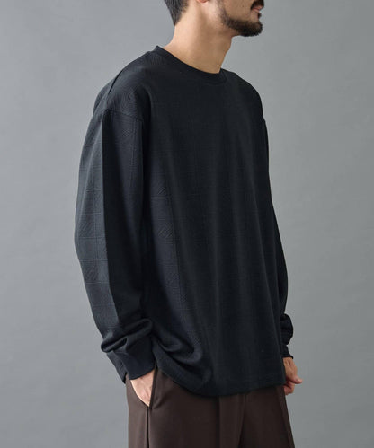 【AW】瓷磚提花長袖T恤