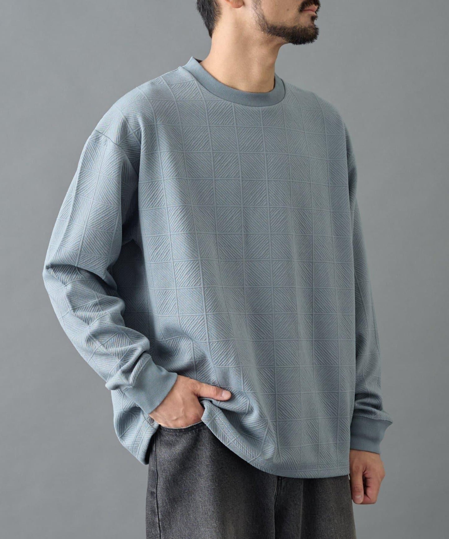 【AW】瓷磚提花長袖T恤