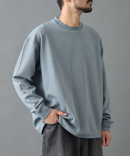 【AW】瓷磚提花長袖T恤