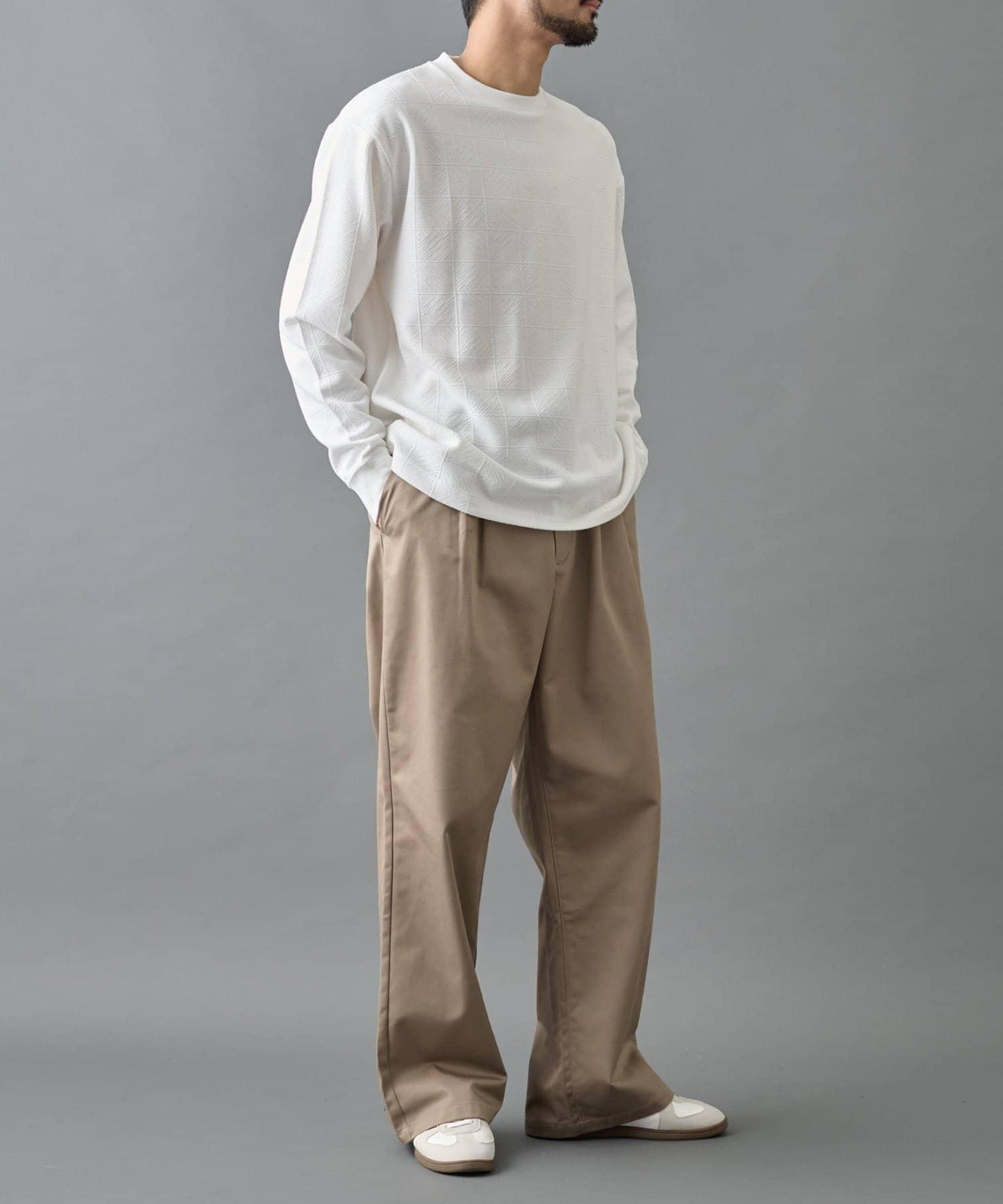 【AW】瓷磚提花長袖T恤