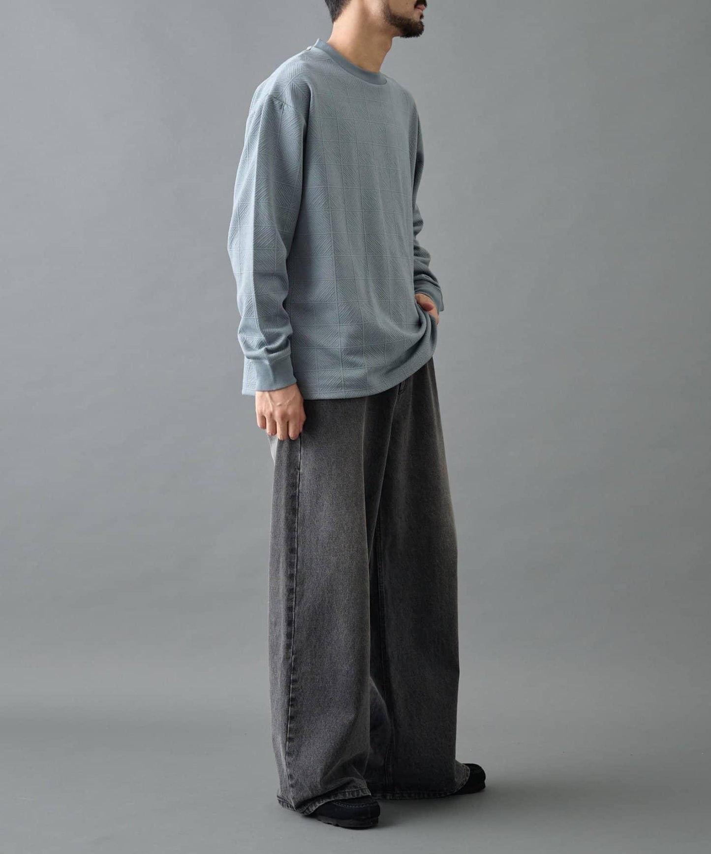 【AW】瓷磚提花長袖T恤