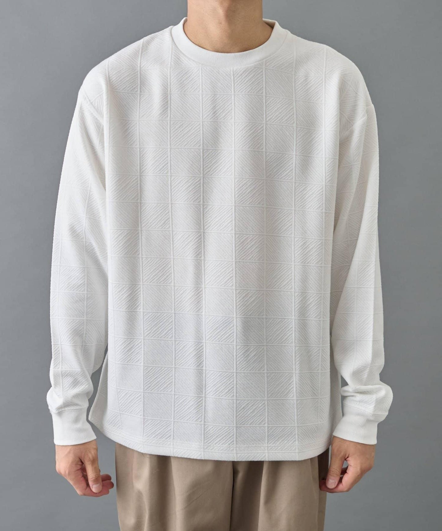 【AW】瓷磚提花長袖T恤