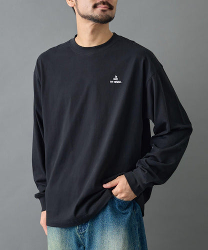 【AW】桃皮絨刺繡長袖T恤