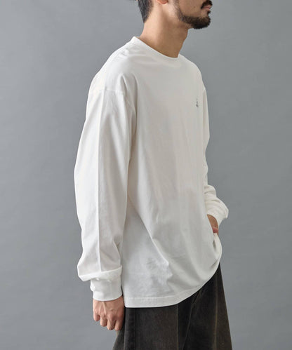 【AW】桃皮絨刺繡長袖T恤