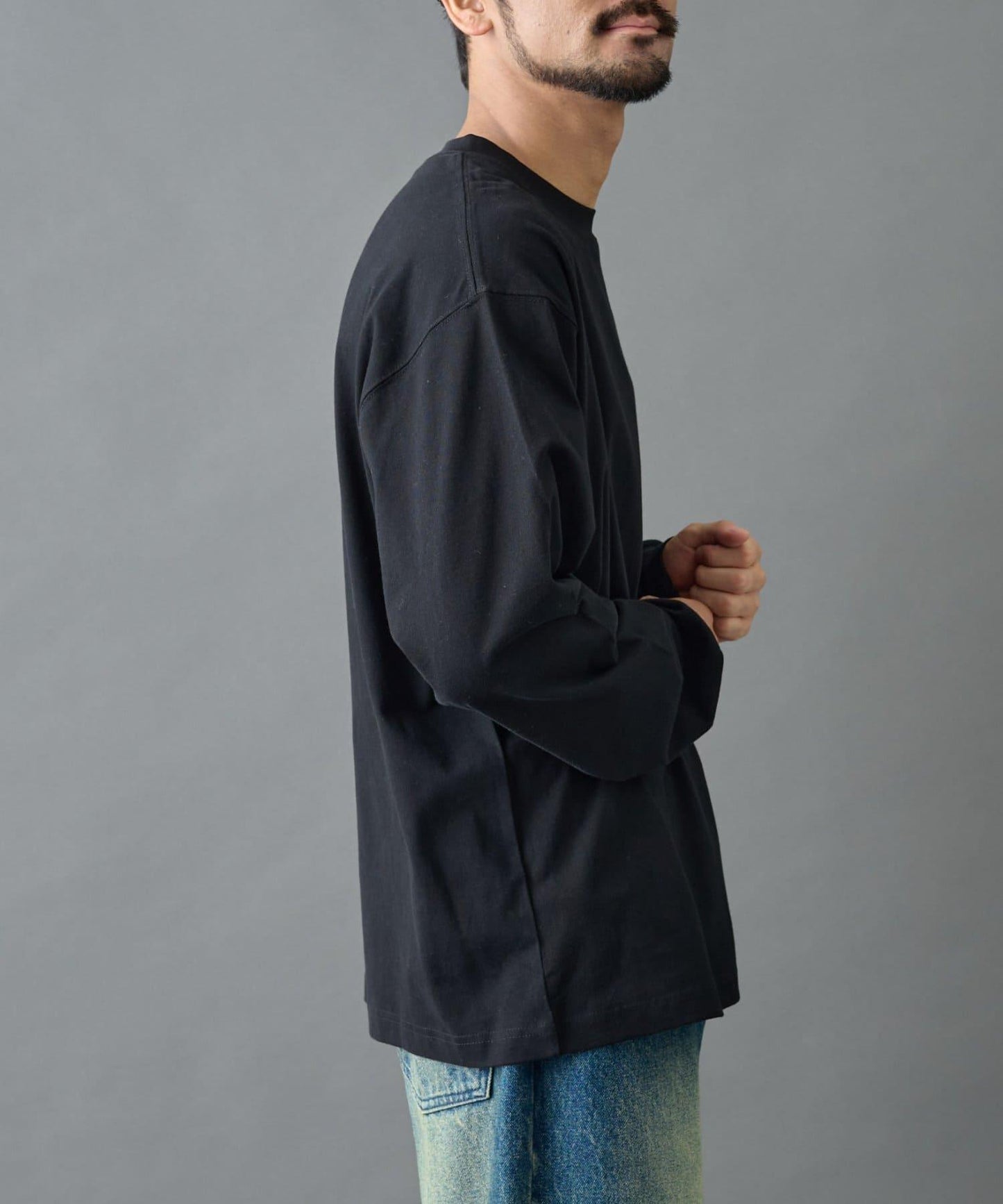 【AW】桃皮絨刺繡長袖T恤