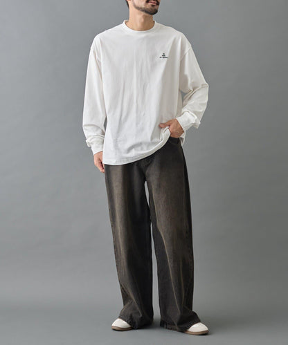 【AW】桃皮絨刺繡長袖T恤