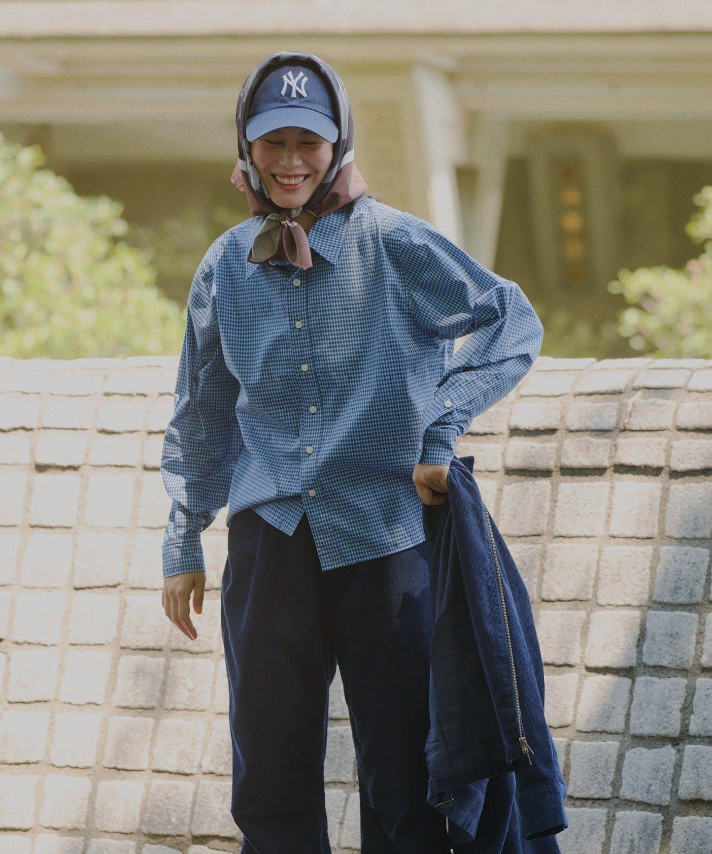 【Kastane】短款格子襯衫