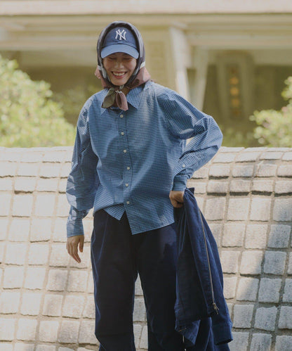 【Kastane】短款格子襯衫