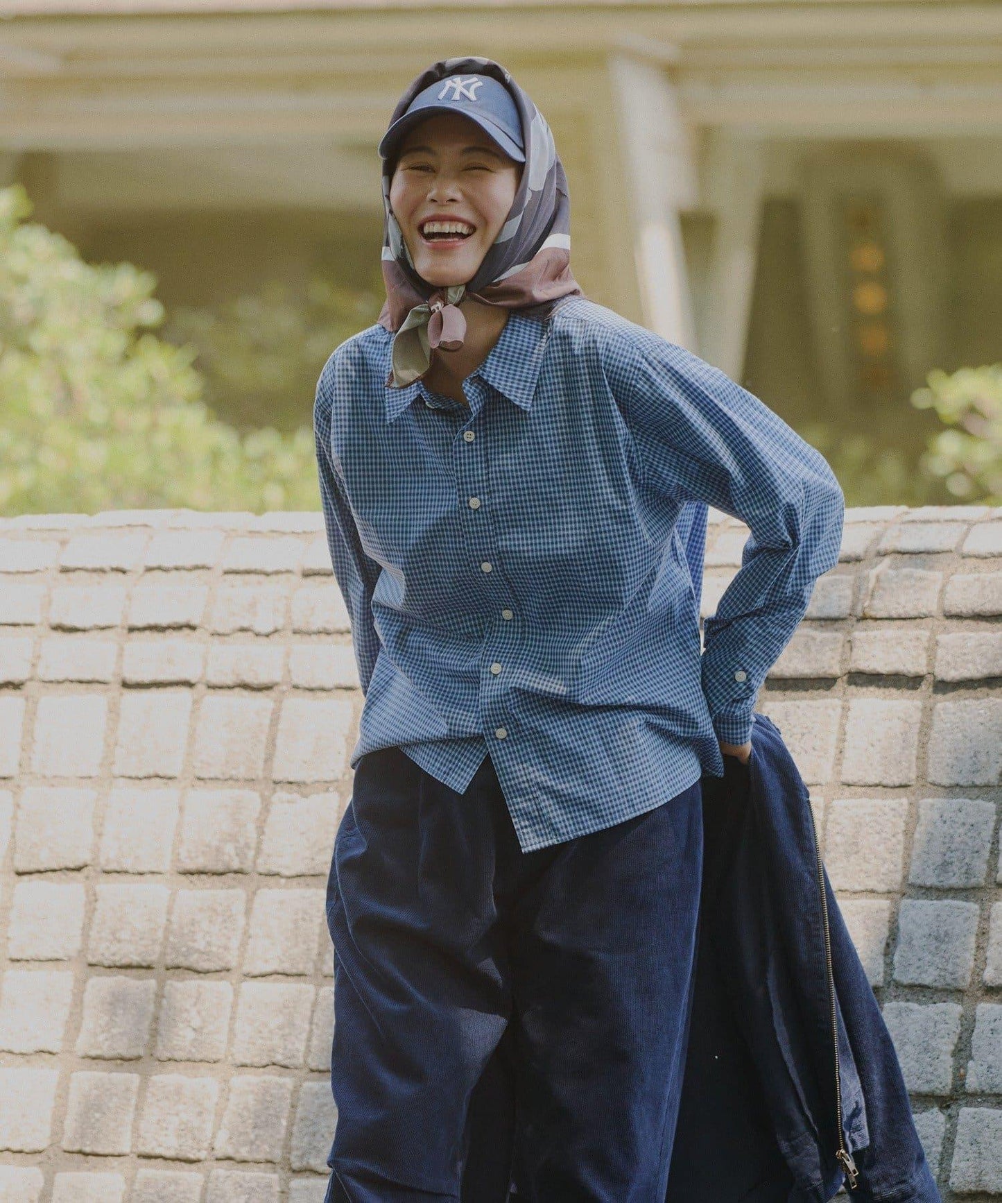 【Kastane】短款格子襯衫