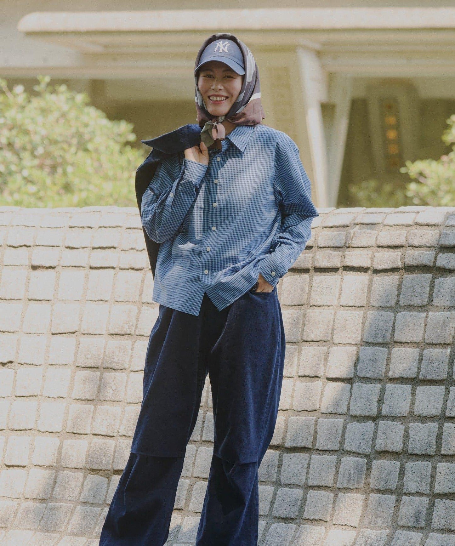 【Kastane】短款格子襯衫