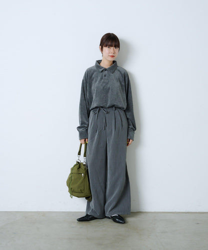 【Kastane】天鵝絨翻領襯衫*