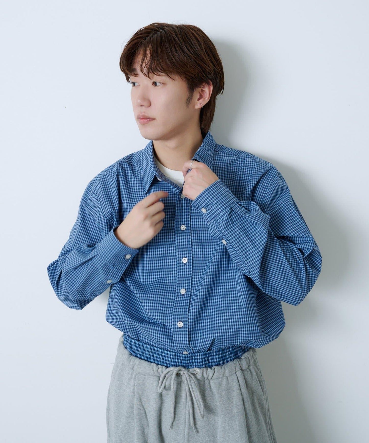 【Kastane】短款格子襯衫