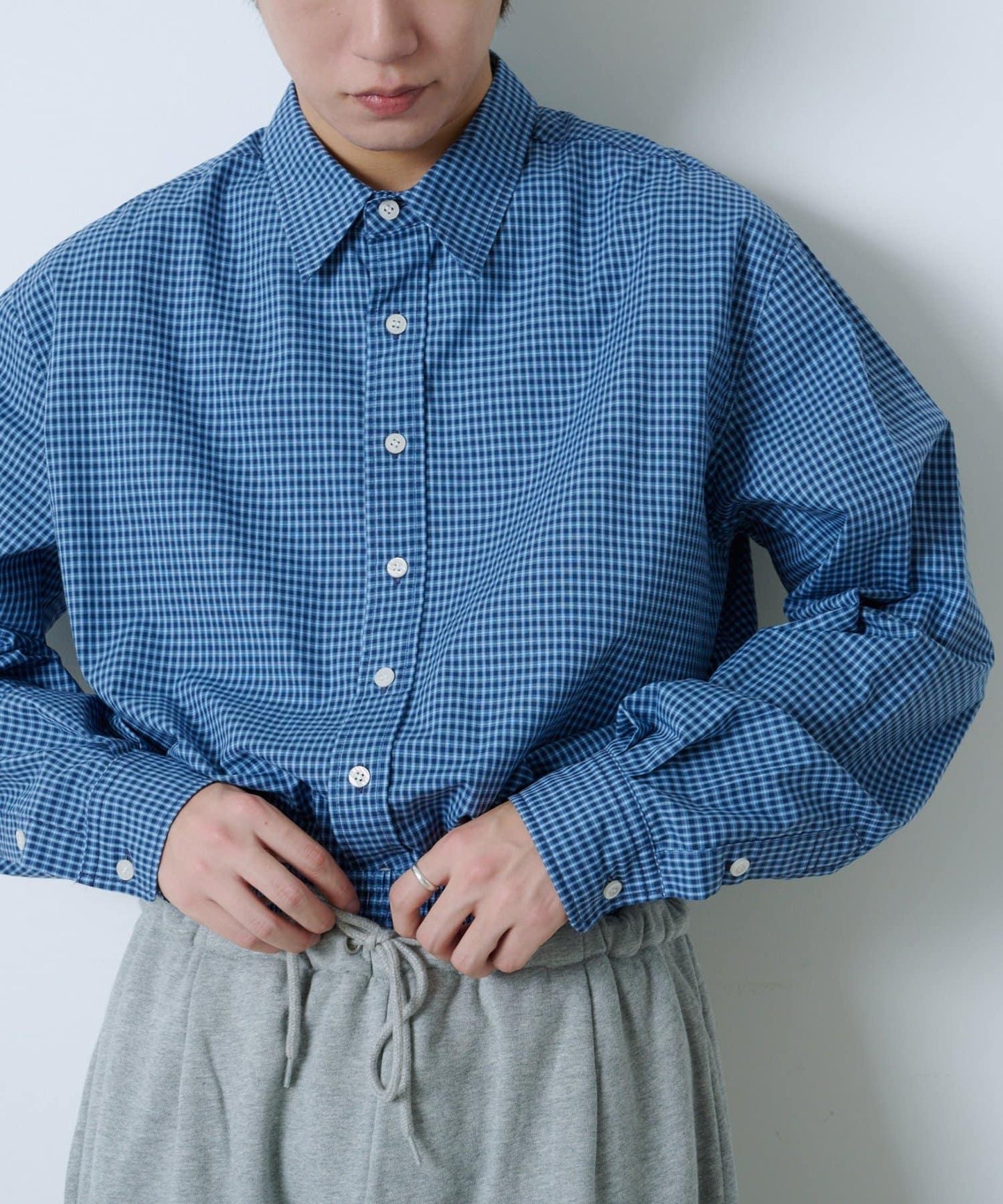 【Kastane】短款格子襯衫