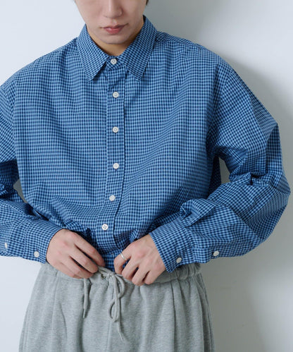 【Kastane】短款格子襯衫