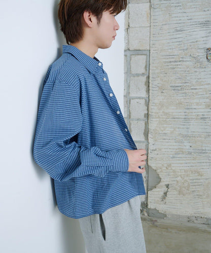 【Kastane】短款格子襯衫