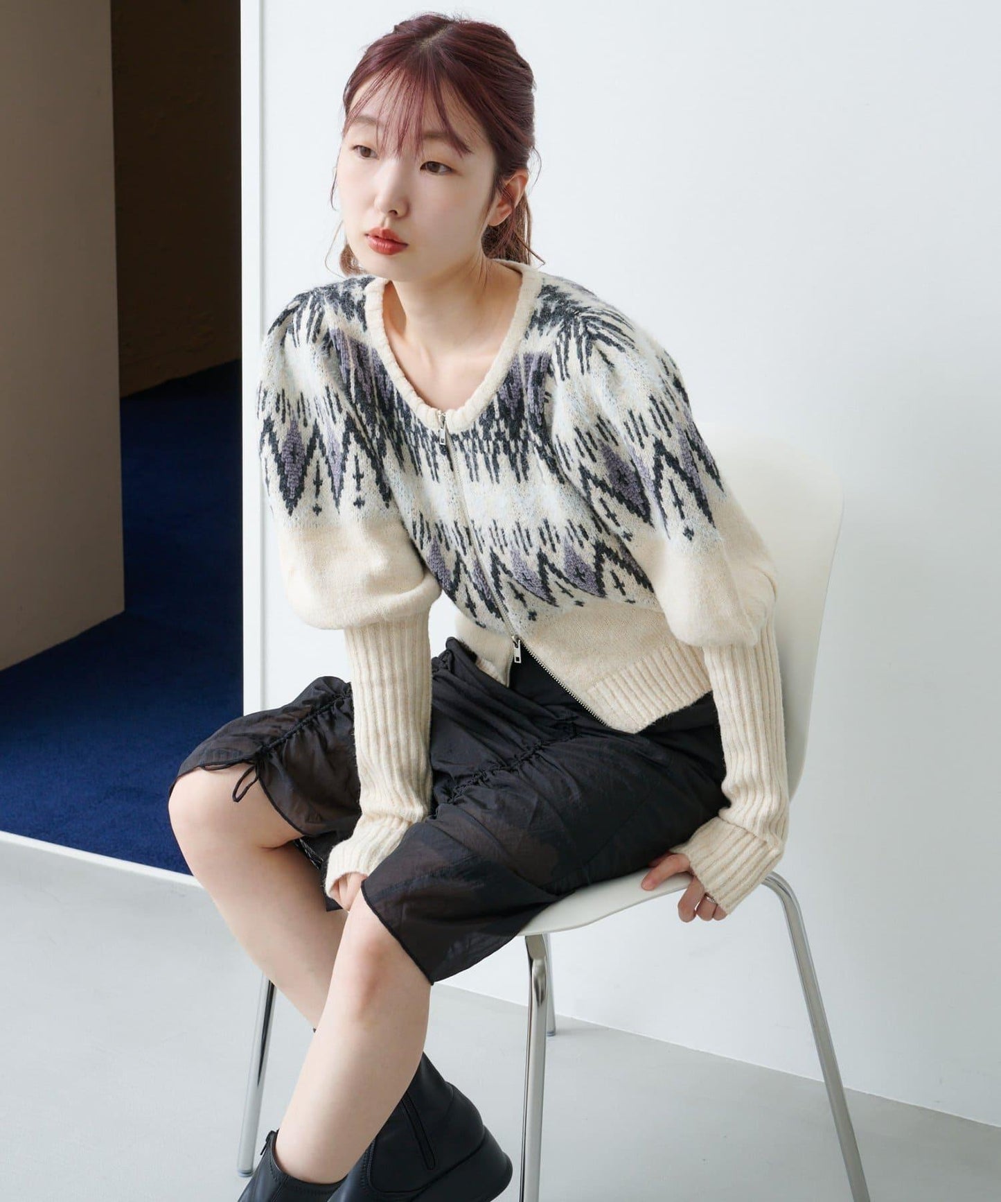 【Kastane】北歐風拉鍊開衫