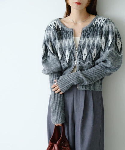 【Kastane】北歐風拉鍊開衫