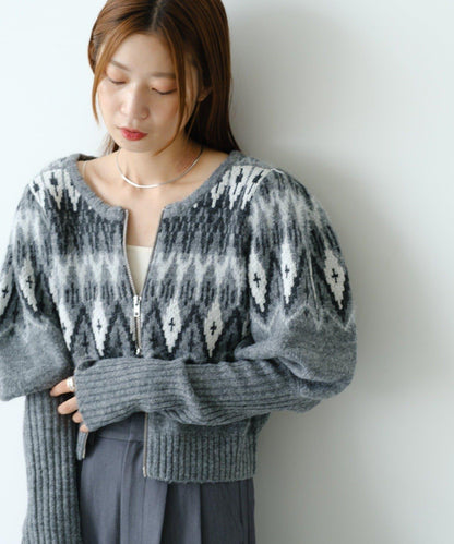 【Kastane】北歐風拉鍊開衫