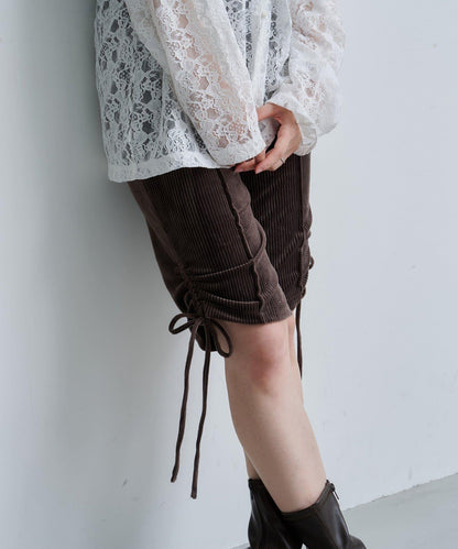 剪裁天鵝絨騎行褲