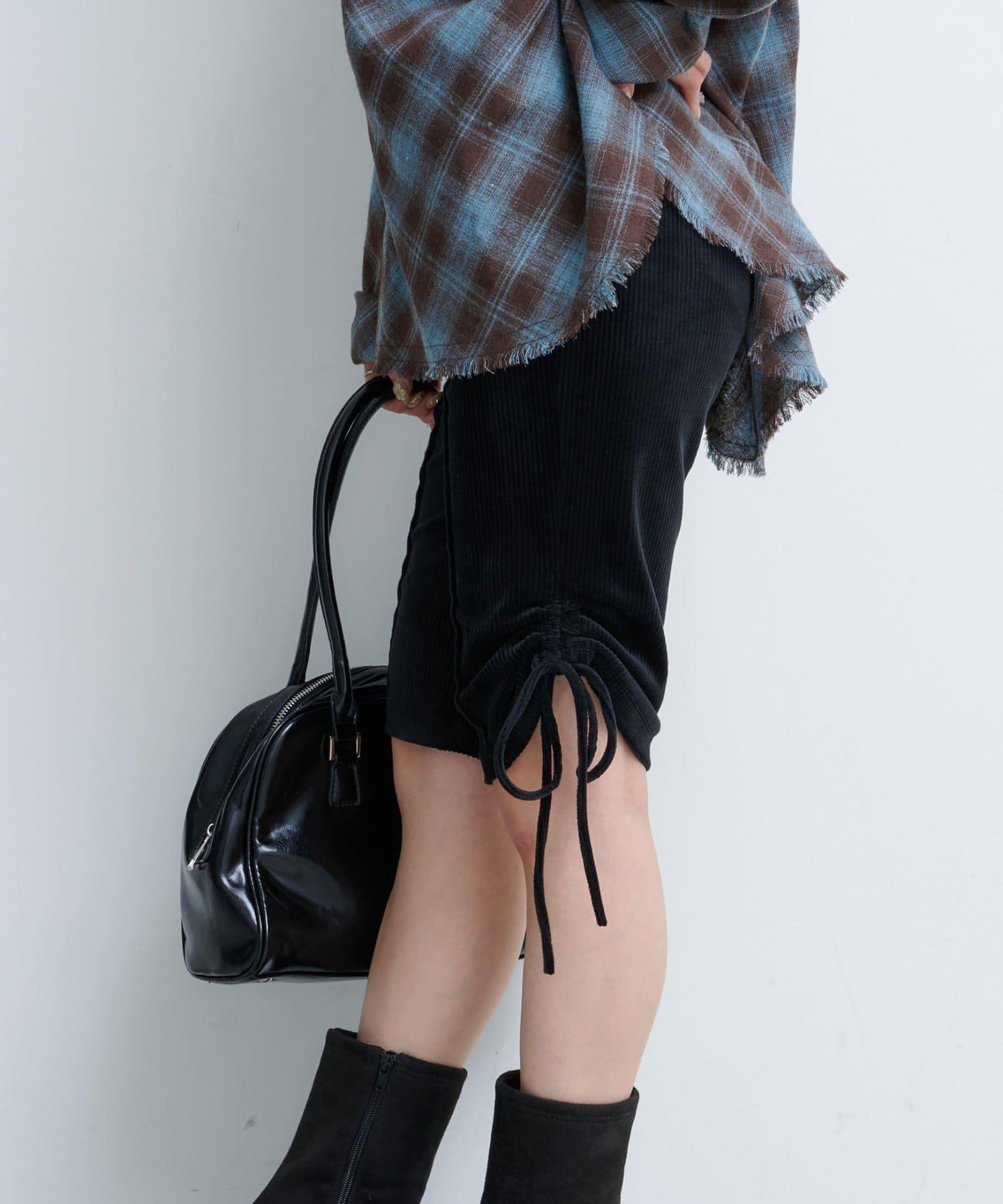 剪裁天鵝絨騎行褲