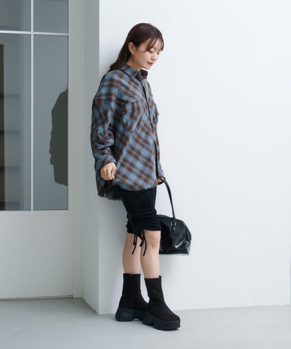 剪裁天鵝絨騎行褲