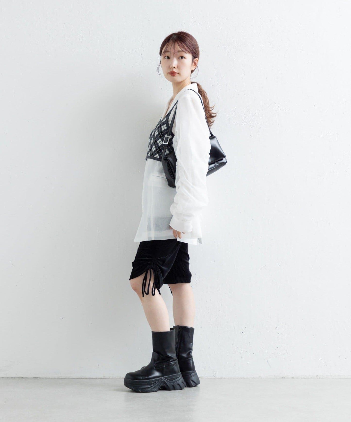 剪裁天鵝絨騎行褲