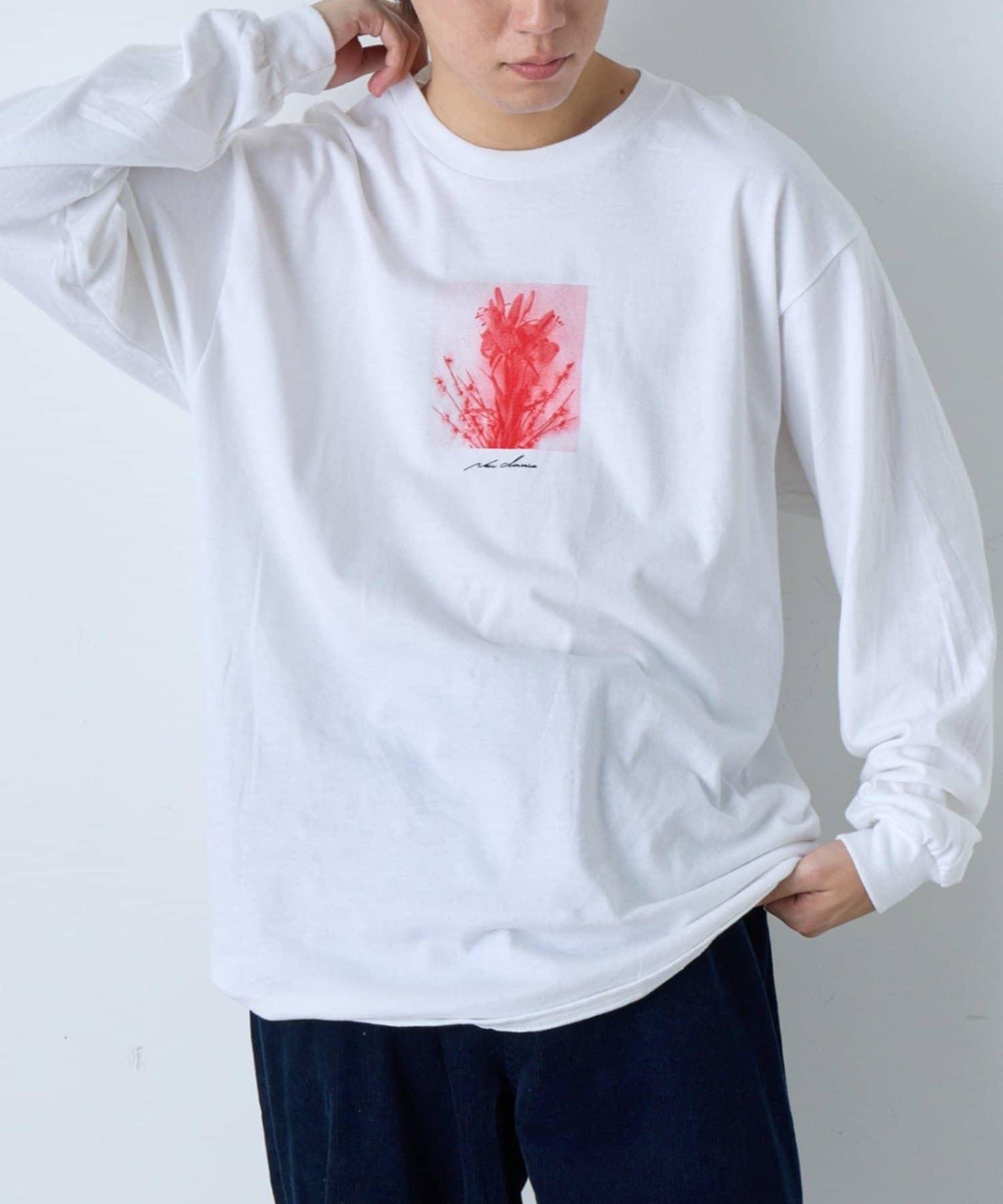 【WHIMSIC/2尺碼可選】鏡面絲網印花T恤