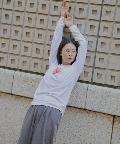 【WHIMSIC/2尺碼可選】鏡面絲網印花T恤