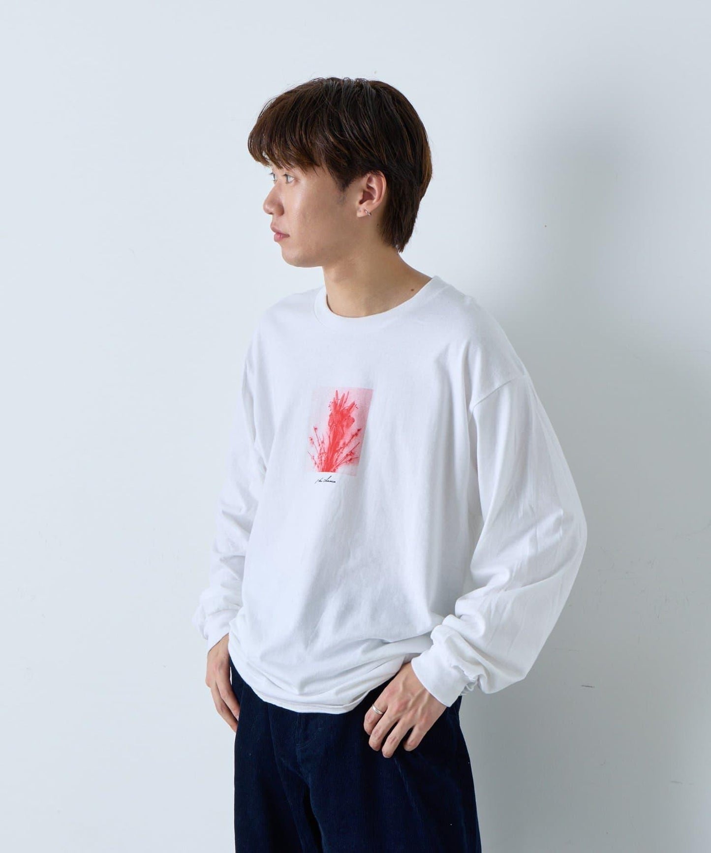 【WHIMSIC/2尺碼可選】鏡面絲網印花T恤