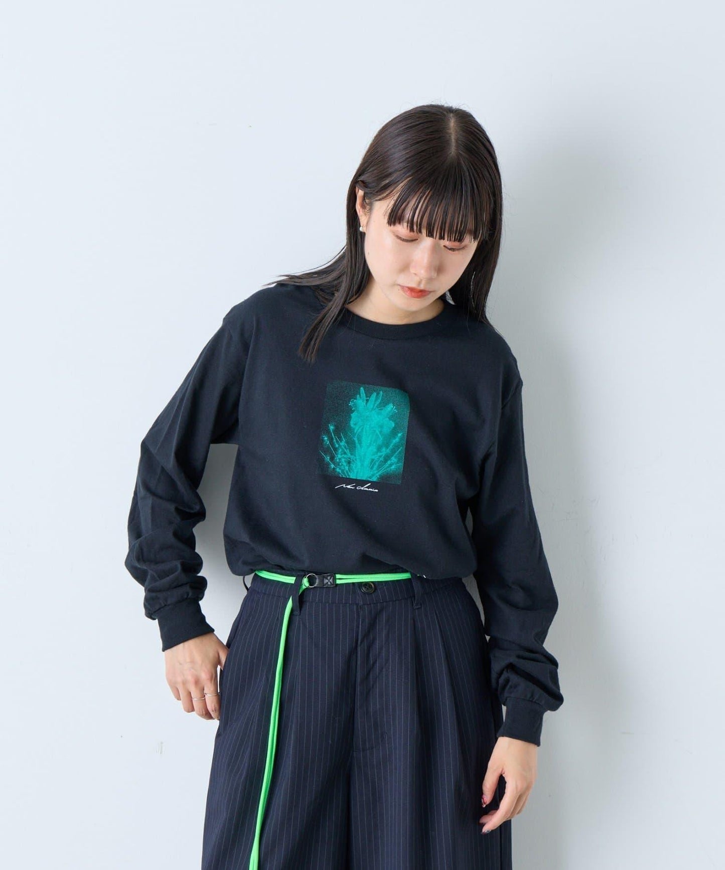 【WHIMSIC/2尺碼可選】鏡面絲網印花T恤