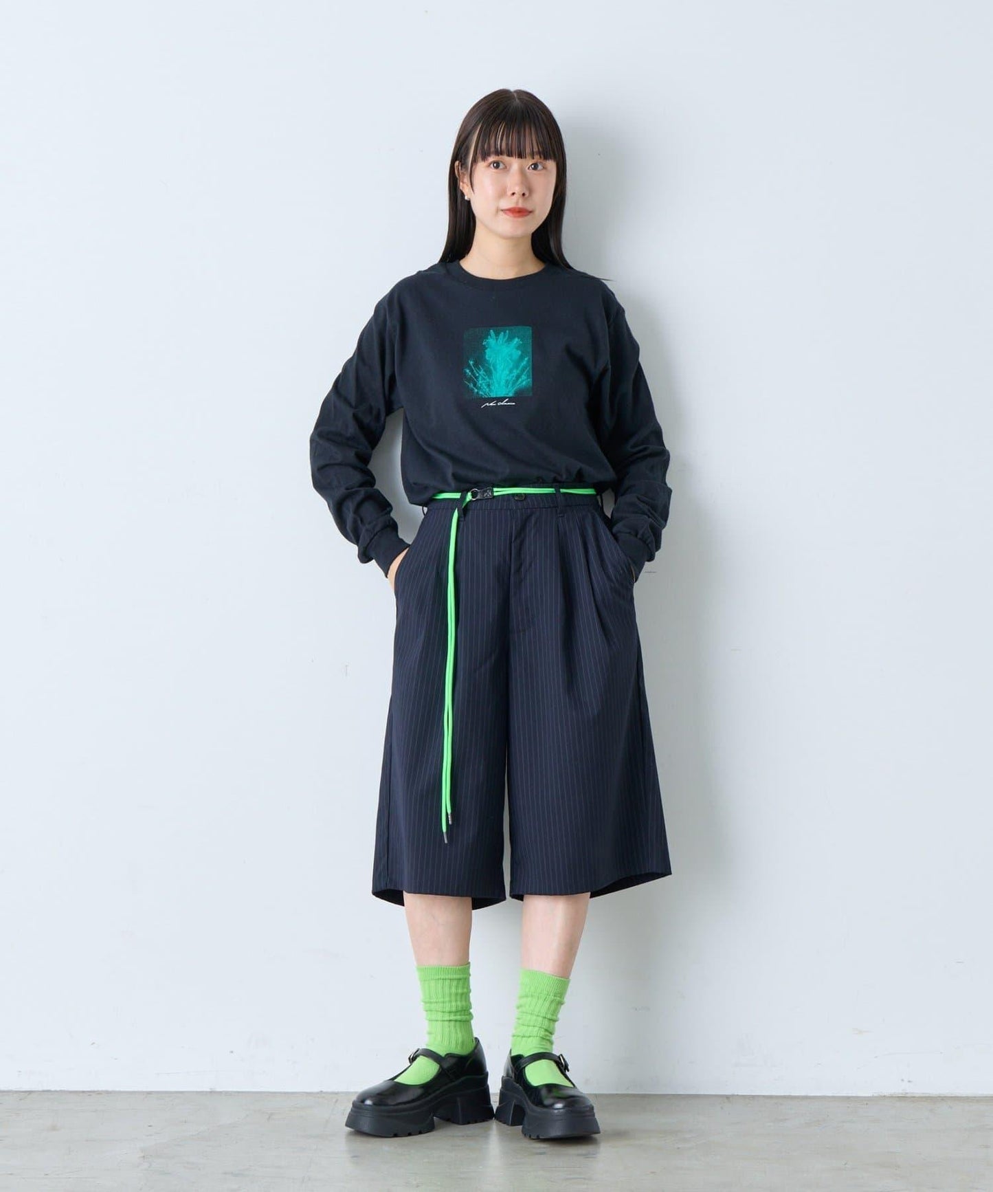 【WHIMSIC/2尺碼可選】鏡面絲網印花T恤