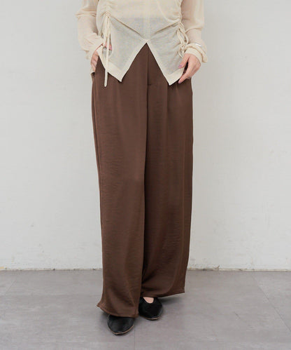 緞面寬鬆長褲