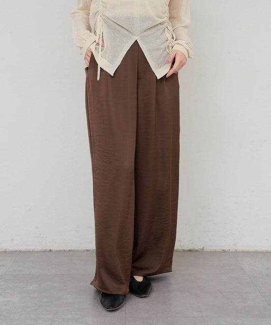 緞面寬鬆長褲