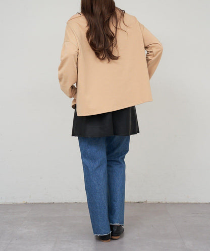 側開叉一字肩衛衣