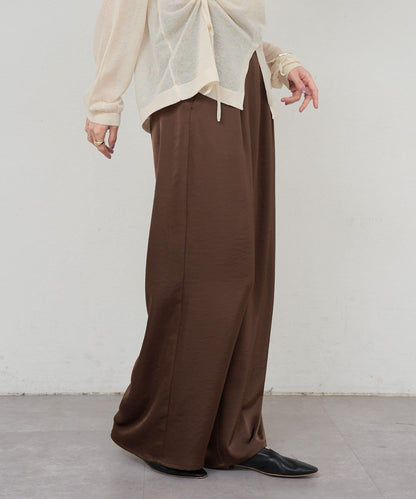 緞面寬鬆長褲