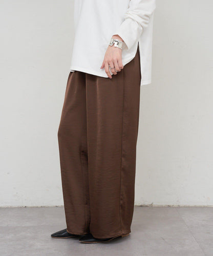 緞面寬鬆長褲