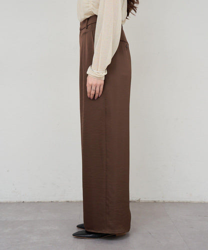 緞面寬鬆長褲