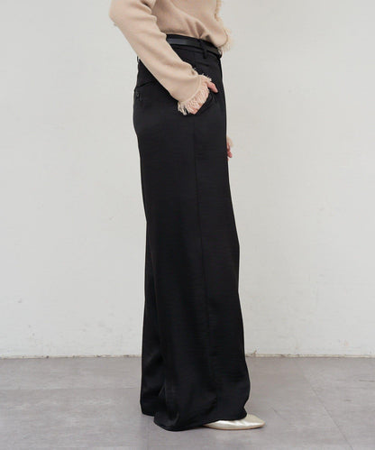 緞面寬鬆長褲