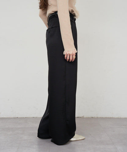 緞面寬鬆長褲