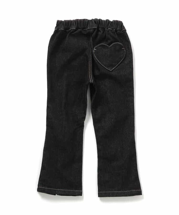 下襬珍珠水鑽喇叭可愛長褲 10分丈