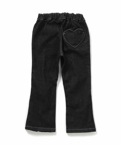 下襬珍珠水鑽喇叭可愛長褲 10分丈