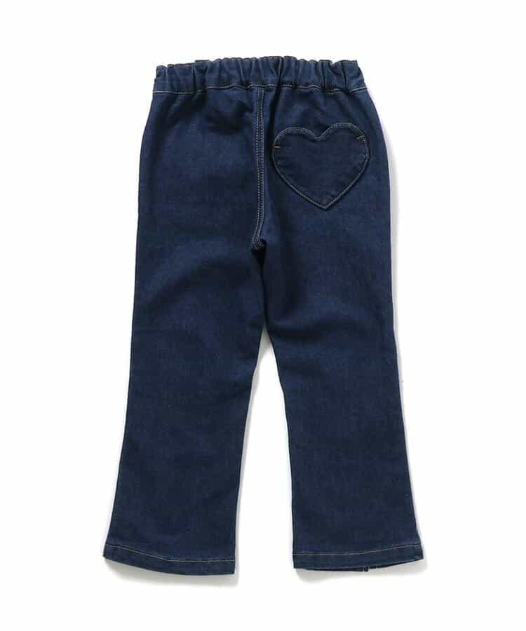 下襬珍珠水鑽喇叭可愛長褲 10分丈