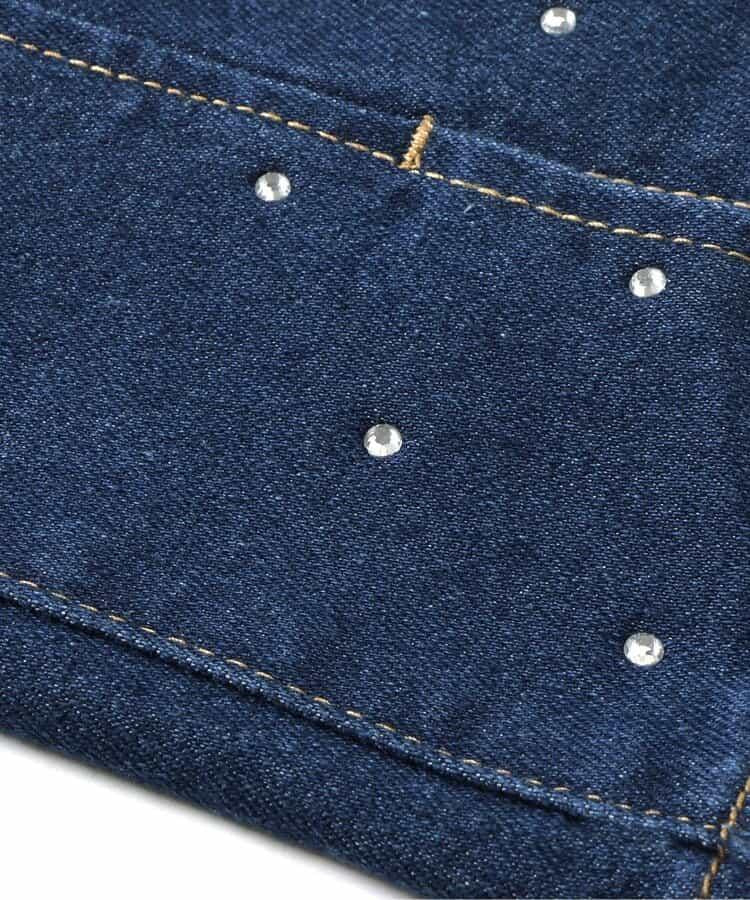 下襬珍珠水鑽喇叭可愛長褲 10分丈