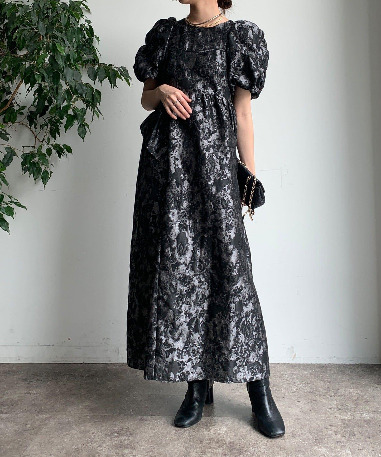 【適合特殊場合】【官網限定】提花連衣裙