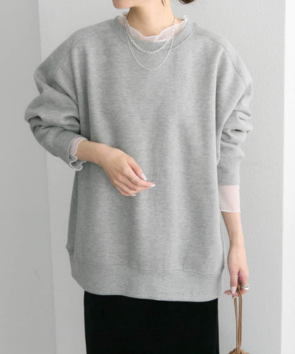 【復刻】波點網紗拼接疊穿長袖T恤