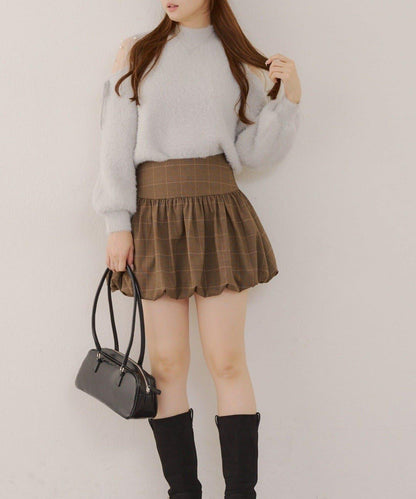 約會或應援活動首選【RMAF】顯身材露膚珍珠針織衫