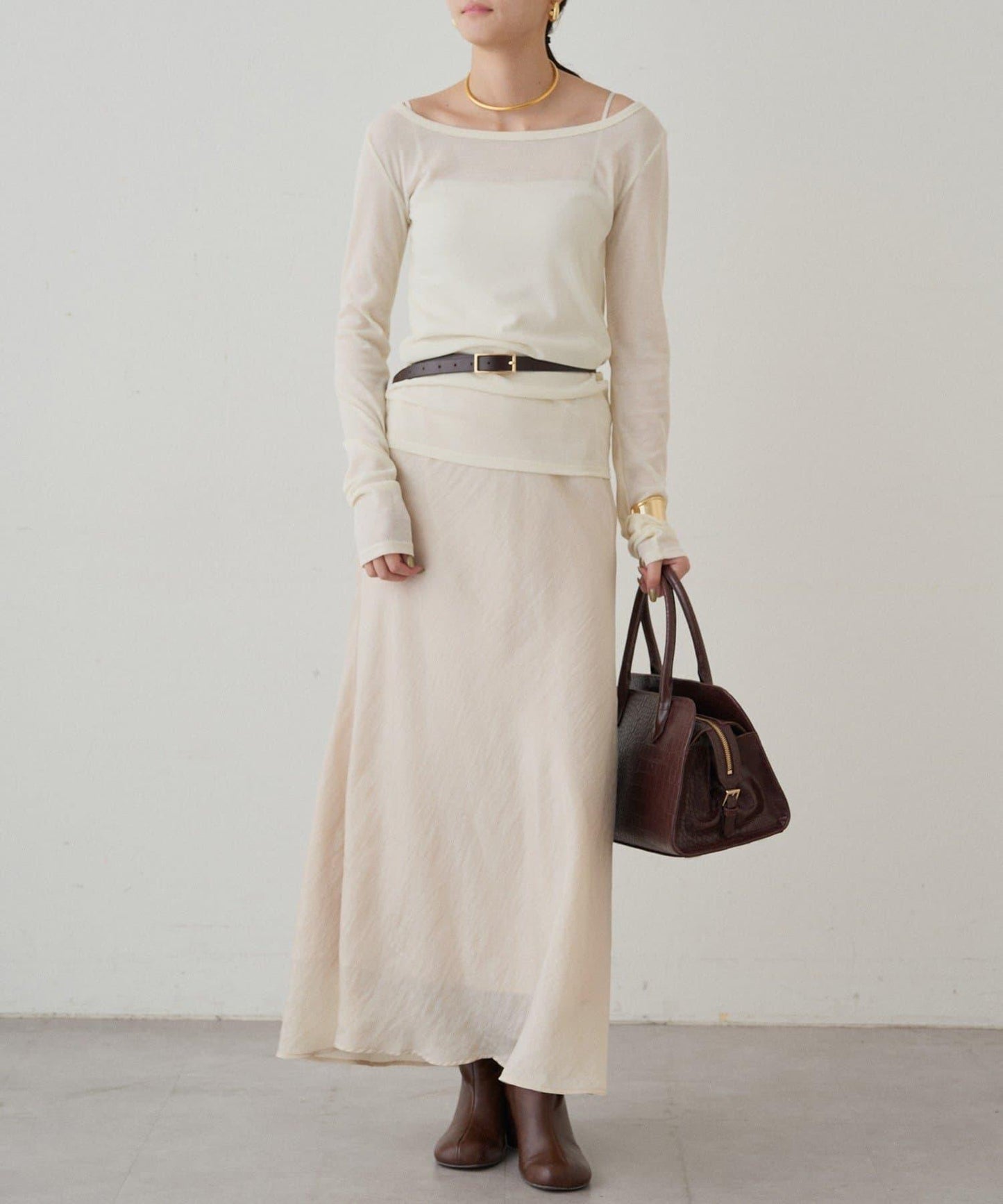 圓領透視長袖T恤