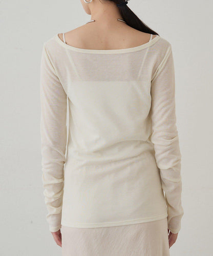 圓領透視長袖T恤