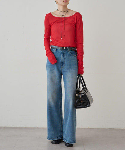 圓領透視長袖T恤