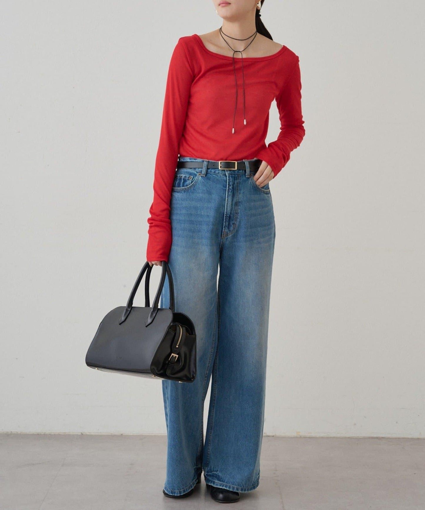 圓領透視長袖T恤